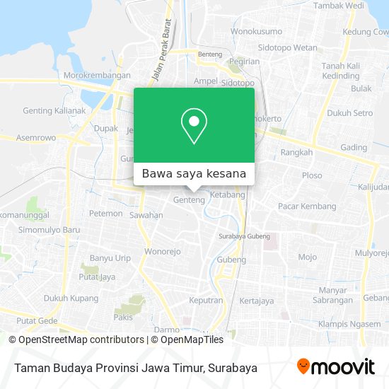 Peta Taman Budaya Provinsi Jawa Timur