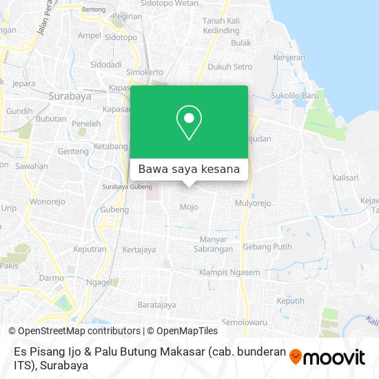 Peta Es Pisang Ijo & Palu Butung Makasar (cab. bunderan ITS)