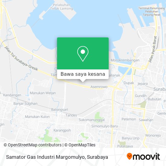 Peta Samator Gas Industri Margomulyo