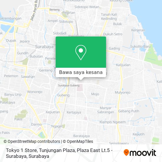 Peta Tokyo 1 Store, Tunjungan Plaza, Plaza East Lt.5 - Surabaya