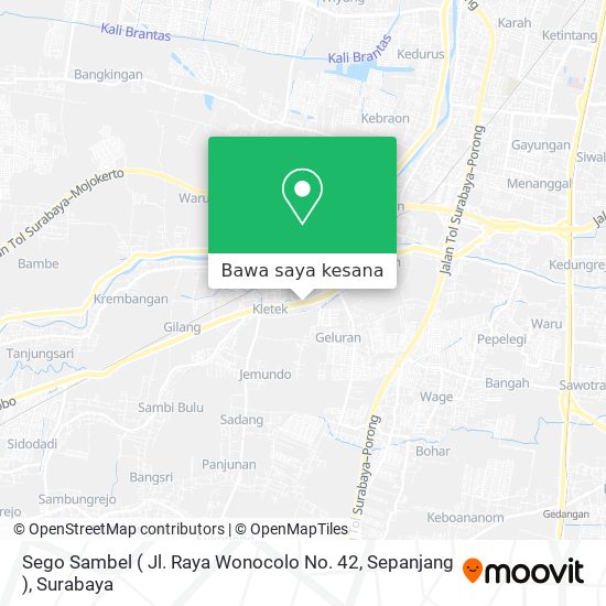 Peta Sego Sambel ( Jl. Raya Wonocolo No. 42, Sepanjang )