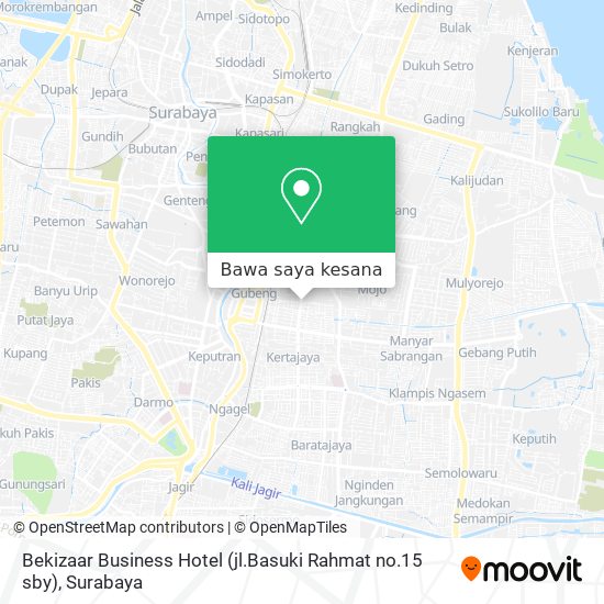 Peta Bekizaar Business Hotel (jl.Basuki Rahmat no.15 sby)