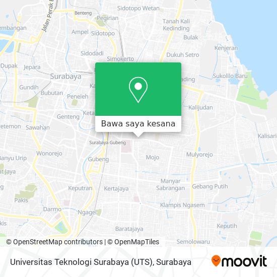 Peta Universitas Teknologi Surabaya (UTS)