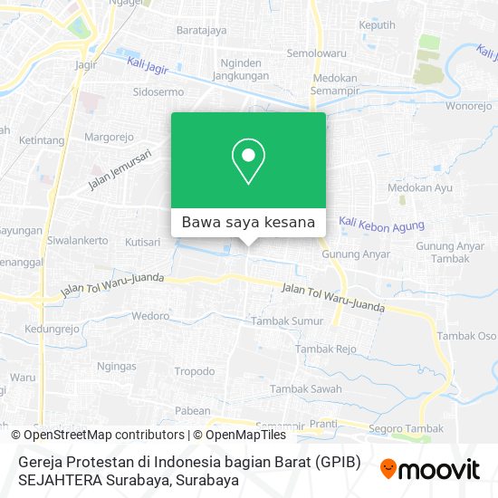Peta Gereja Protestan di Indonesia bagian Barat (GPIB) SEJAHTERA Surabaya