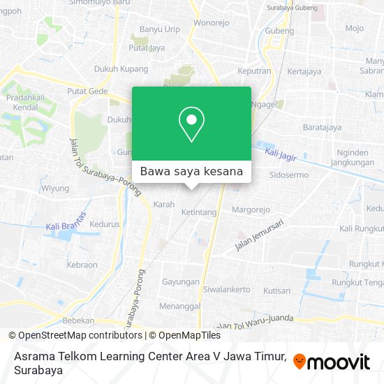 Peta Asrama Telkom Learning Center Area V Jawa Timur