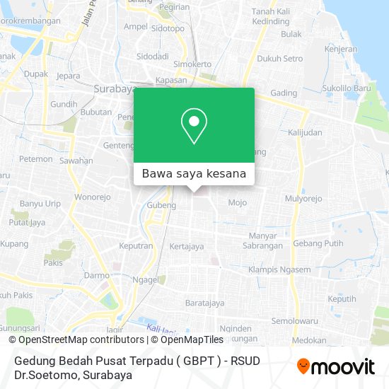 Peta Gedung Bedah Pusat Terpadu ( GBPT ) - RSUD Dr.Soetomo