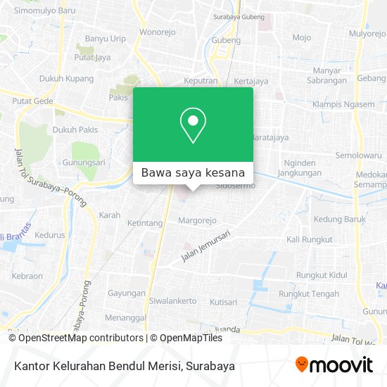 Peta Kantor Kelurahan Bendul Merisi