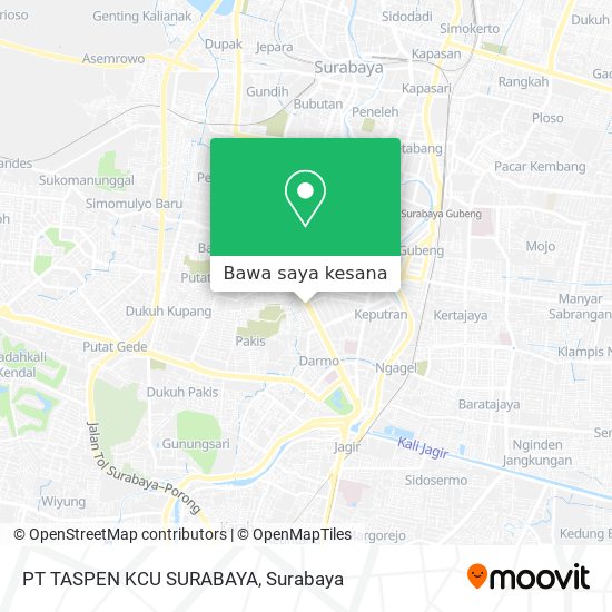 Peta PT TASPEN KCU SURABAYA