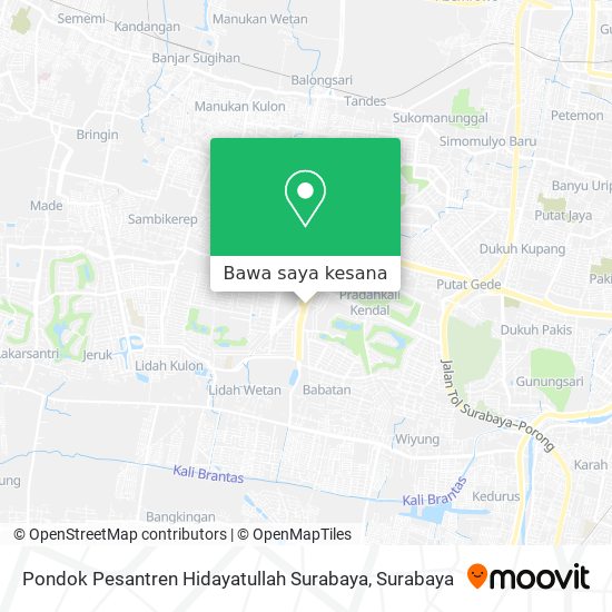 Peta Pondok Pesantren Hidayatullah Surabaya