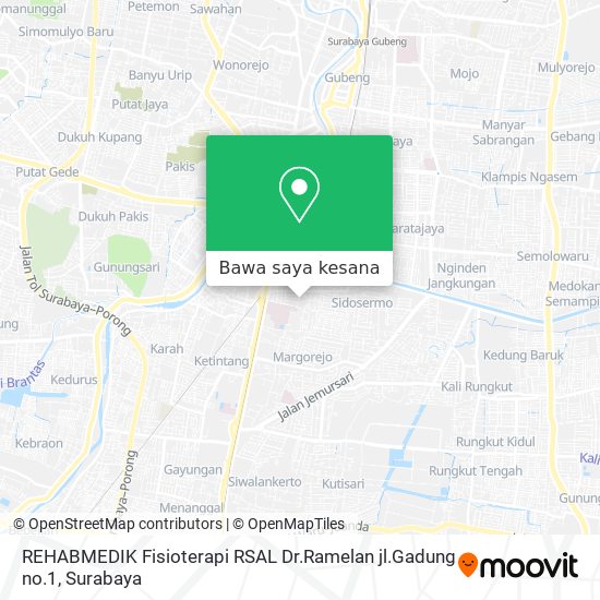 Peta REHABMEDIK Fisioterapi RSAL Dr.Ramelan jl.Gadung no.1