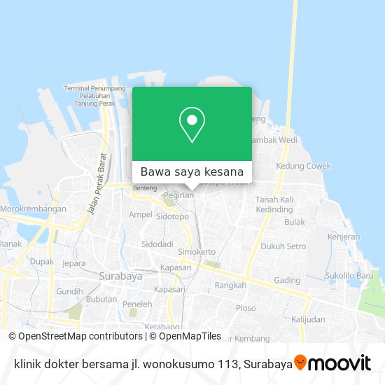 Peta klinik dokter bersama jl. wonokusumo 113
