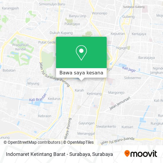 Peta Indomaret Ketintang Barat - Surabaya