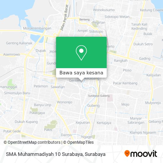 Peta SMA Muhammadiyah 10 Surabaya