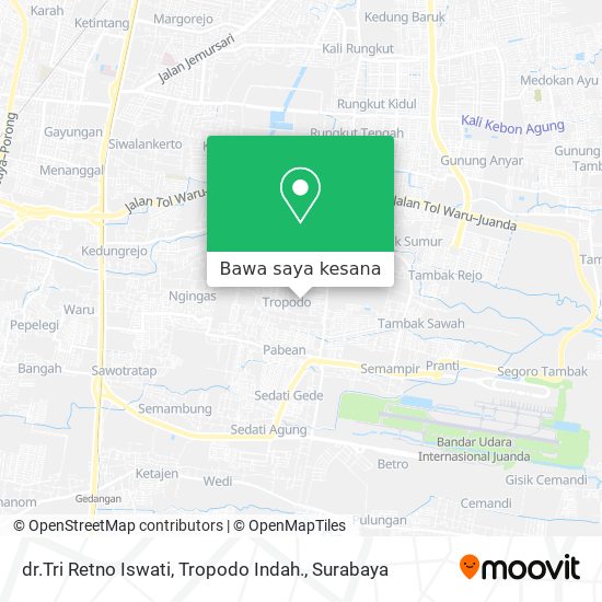 Peta dr.Tri Retno Iswati, Tropodo Indah.