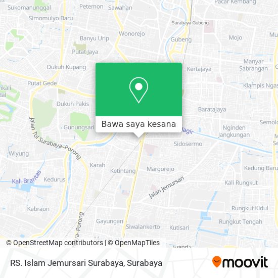 Peta RS. Islam Jemursari Surabaya