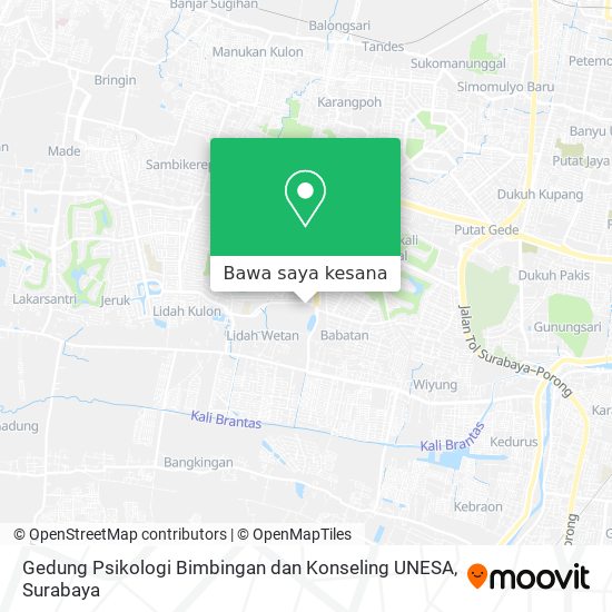 Peta Gedung Psikologi Bimbingan dan Konseling UNESA