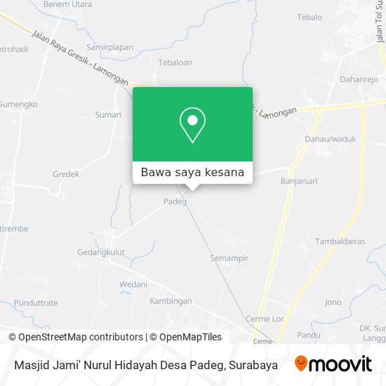 Peta Masjid Jami' Nurul Hidayah Desa Padeg