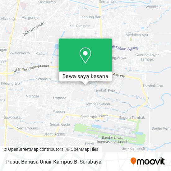 Peta Pusat Bahasa Unair Kampus B