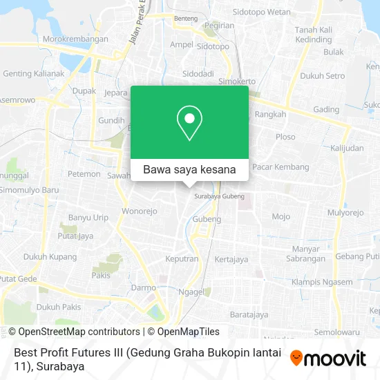 Peta Best Profit Futures III (Gedung Graha Bukopin lantai 11)