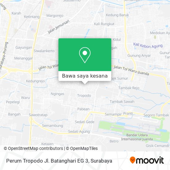 Peta Perum Tropodo Jl. Batanghari EG 3