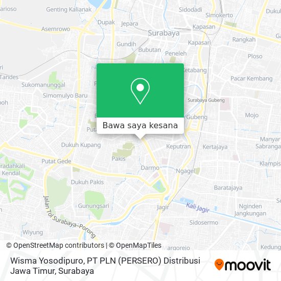 Peta Wisma Yosodipuro, PT PLN (PERSERO) Distribusi Jawa Timur