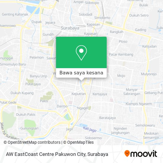 Peta AW EastCoast Centre Pakuwon City