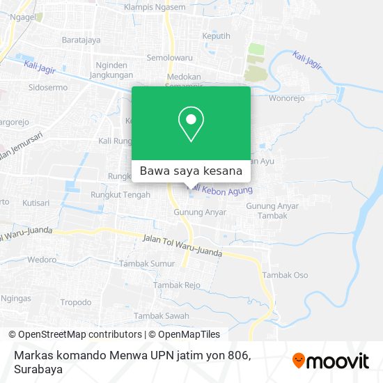 Peta Markas komando Menwa UPN jatim yon 806