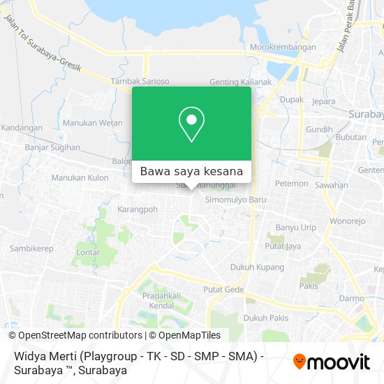 Peta Widya Merti (Playgroup - TK - SD - SMP - SMA) - Surabaya ™