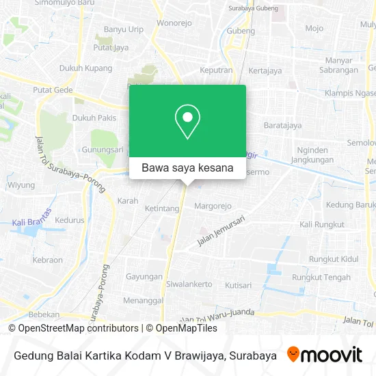 Peta Gedung Balai Kartika Kodam V Brawijaya