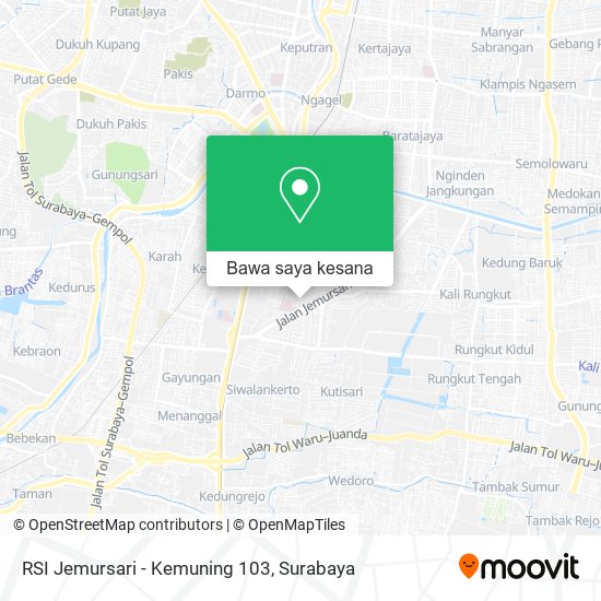Peta RSI Jemursari - Kemuning 103