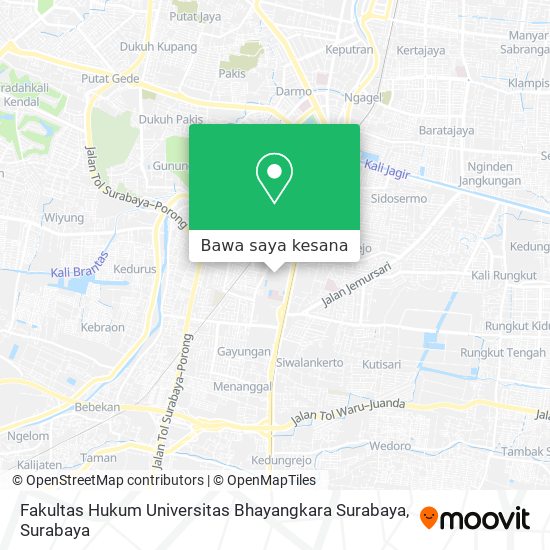 Peta Fakultas Hukum Universitas Bhayangkara Surabaya