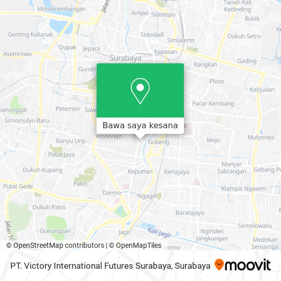 Peta PT. Victory International Futures Surabaya
