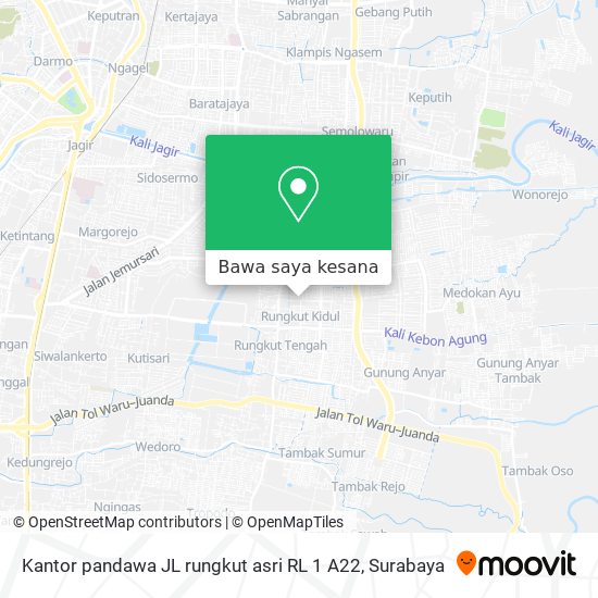 Peta Kantor pandawa JL rungkut asri RL 1 A22