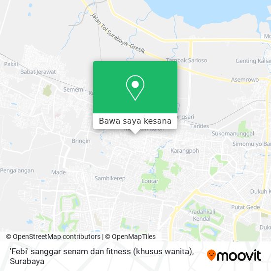 Peta 'Febi' sanggar senam dan fitness (khusus wanita)
