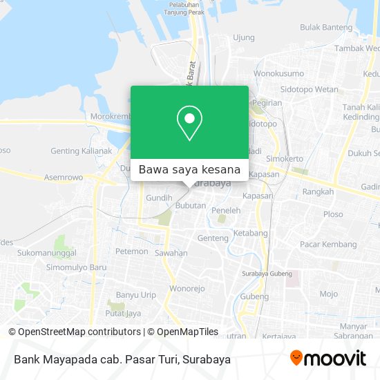 Peta Bank Mayapada cab. Pasar Turi