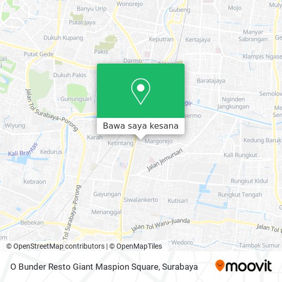 Peta O Bunder Resto Giant Maspion Square