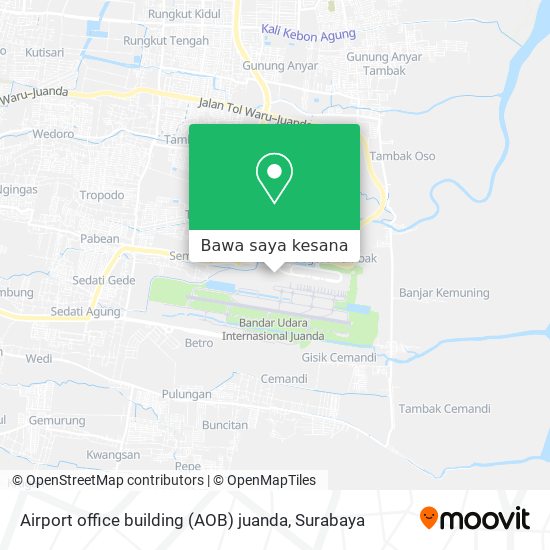 Peta Airport office building (AOB) juanda