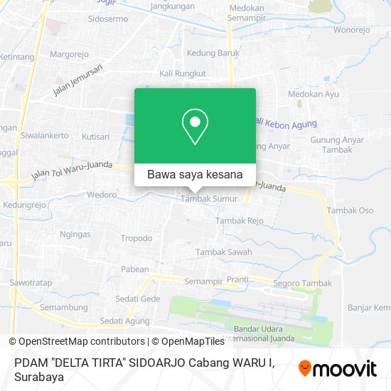 Peta PDAM "DELTA TIRTA" SIDOARJO Cabang WARU I