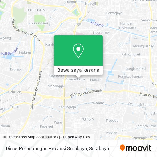 Peta Dinas Perhubungan Provinsi Surabaya