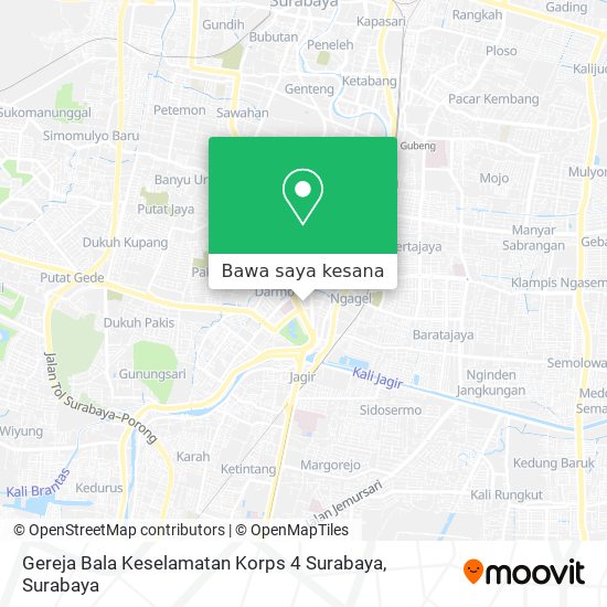 Peta Gereja Bala Keselamatan Korps 4 Surabaya