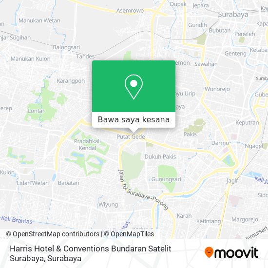 Peta Harris Hotel & Conventions Bundaran Satelit Surabaya