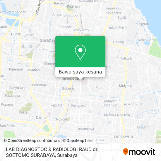 Peta LAB DIAGNOSTOC & RADIOLOGI RAUD dr. SOETOMO SURABAYA
