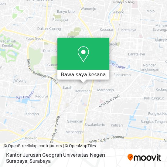 Peta Kantor Jurusan Geografi Universitas Negeri Surabaya