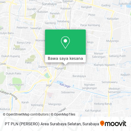 Peta PT PLN (PERSERO) Area Surabaya Selatan