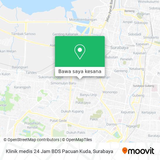 Peta Klinik medis 24 Jam BDS Pacuan Kuda