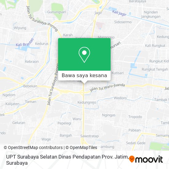 Peta UPT Surabaya Selatan Dinas Pendapatan Prov. Jatim