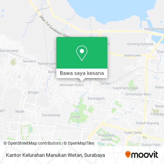 Peta Kantor Kelurahan Manukan Wetan