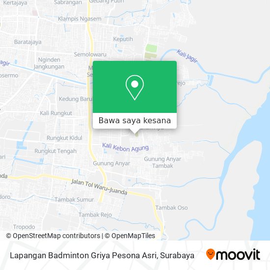 Peta Lapangan Badminton Griya Pesona Asri