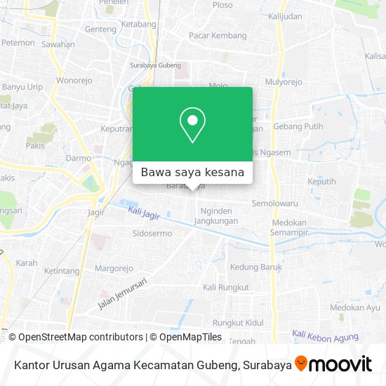 Peta Kantor Urusan Agama Kecamatan Gubeng