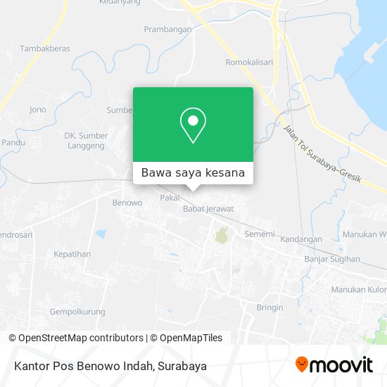 Peta Kantor Pos Benowo Indah